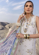 Unstitched 3-PC Luxury Lawn Silk Dupatta By Saira Shakira | CECIL-B